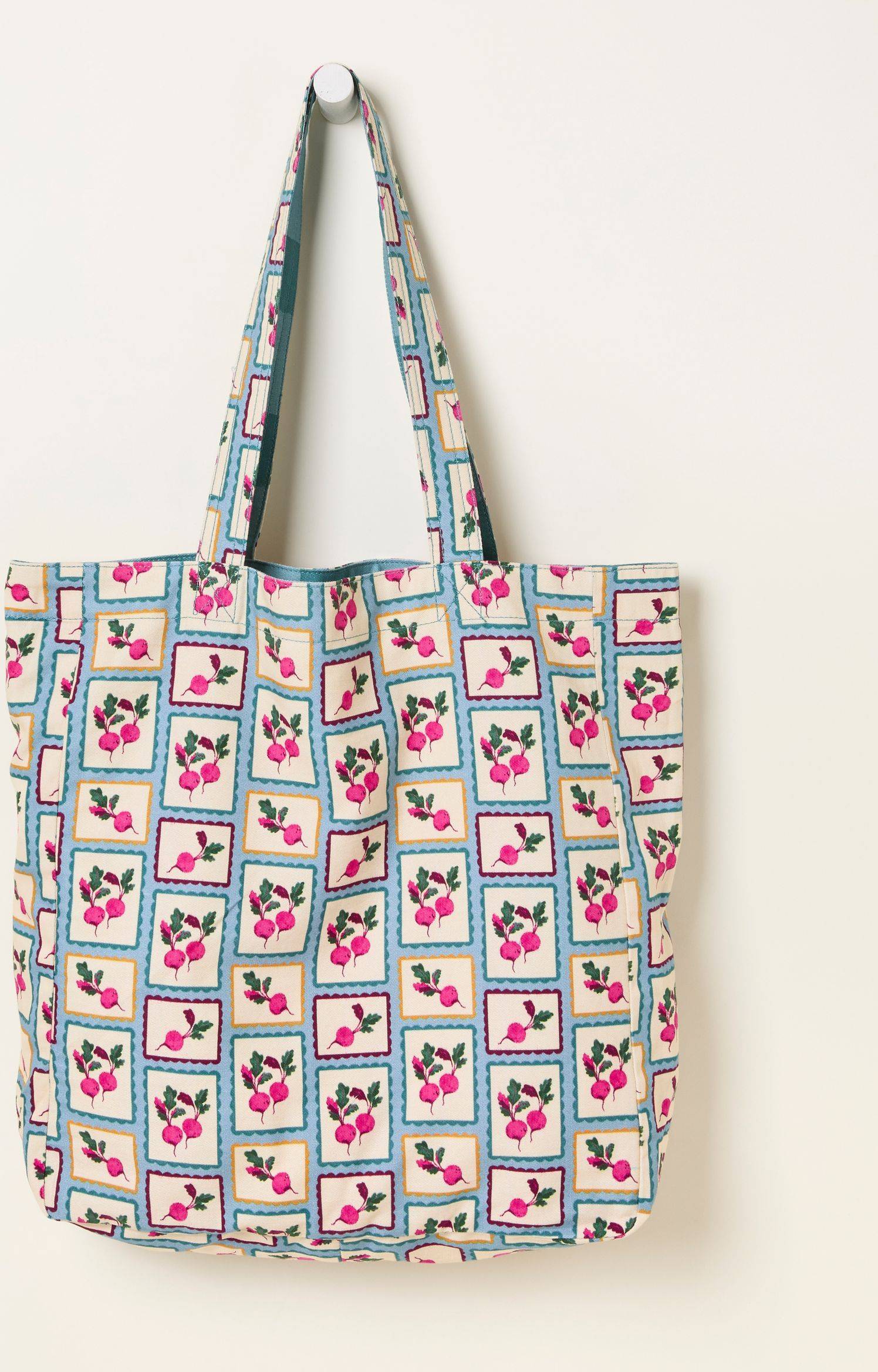 Fatface Multi Beetroot Reversible Tote Bag