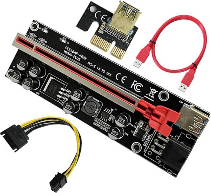 Tauoh VER009S Plus PCI-E Riser Card Power USB 3.0 Cable