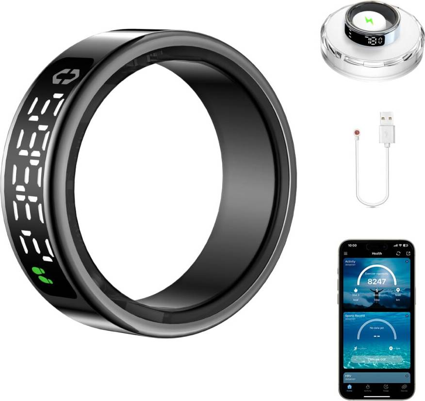 Smart Health Ring with Screen