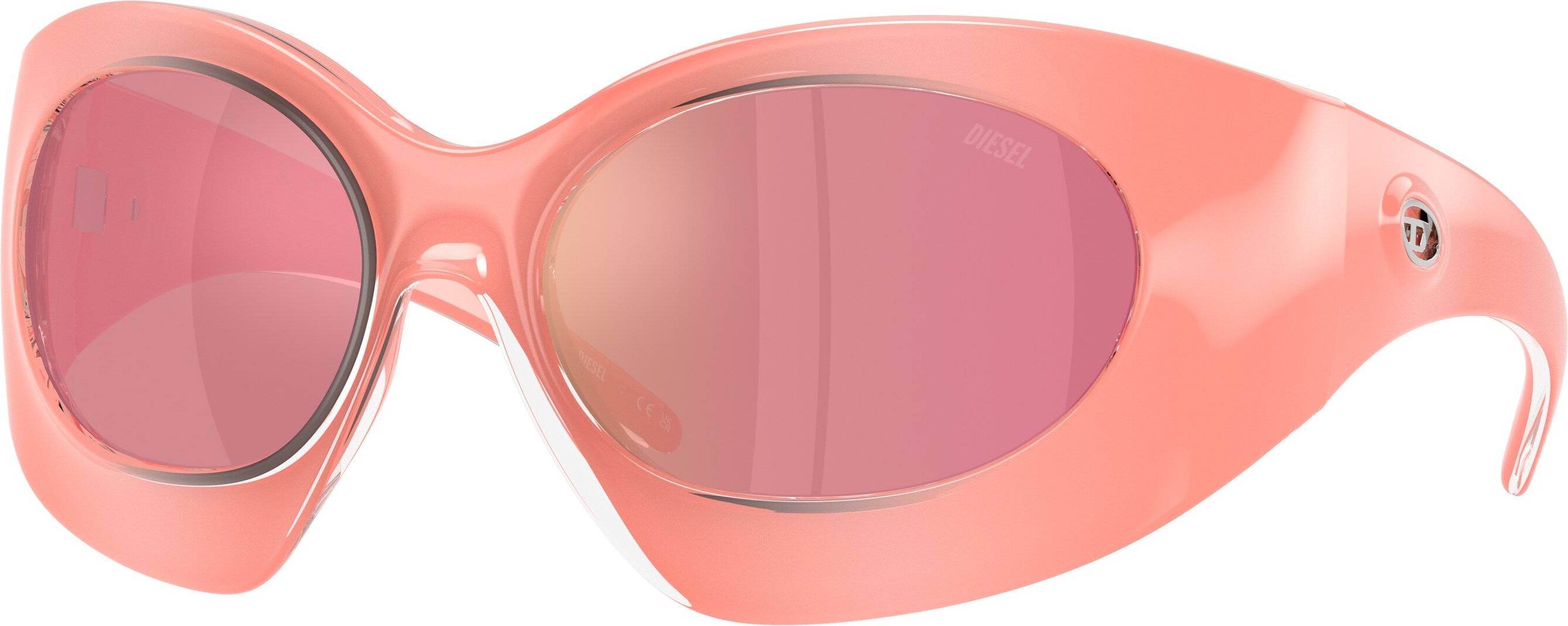 Diesel DL3014U Cat Eye Solbriller Injiceret Rosa Rosa