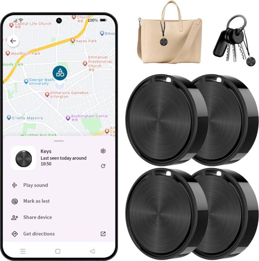 Bluetooth Tracker 4 Pack Android Smart Tag