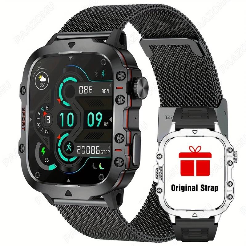 2024 Rugged Military Wireless Smartwatch