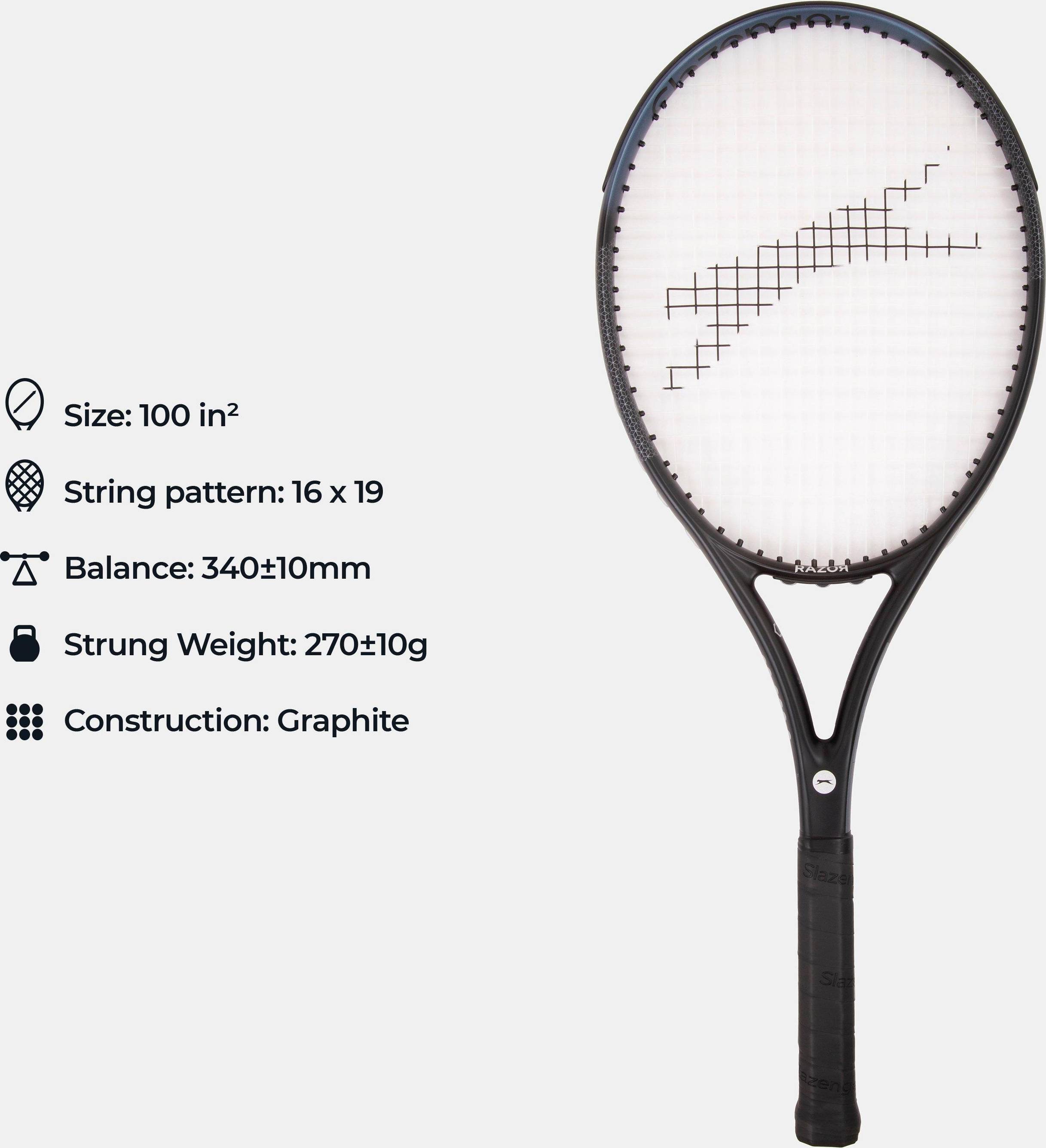 Slazenger Razor Tennis Racket Black