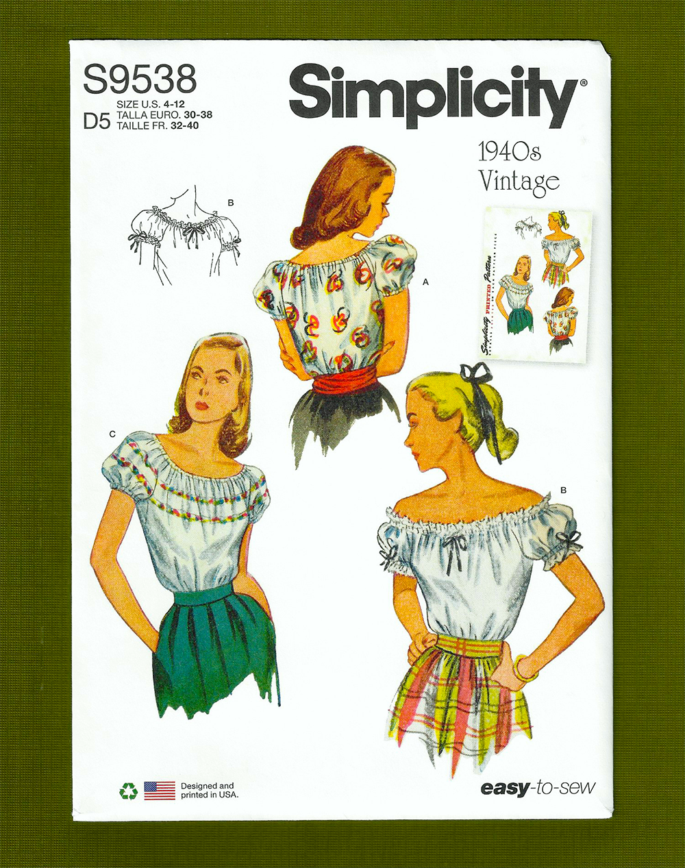 Simplicity Sewing Pattern 9538