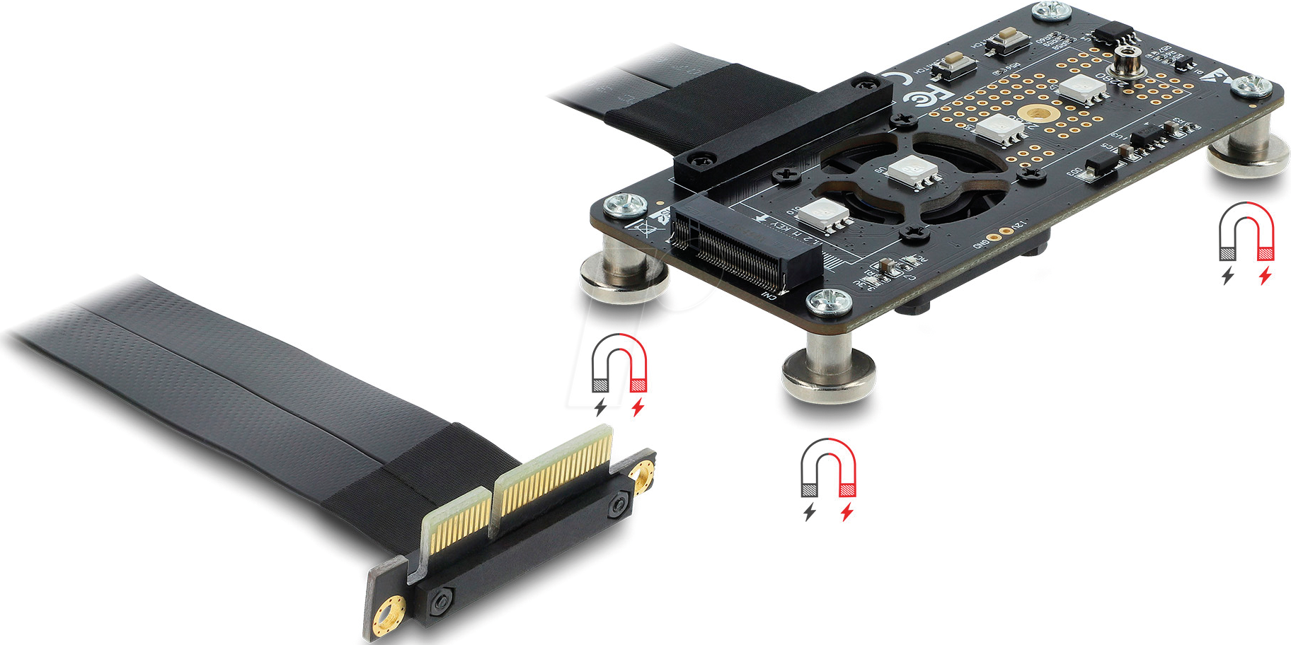 DeLock Netværksadapter PCIe 3.0 x4 Sort