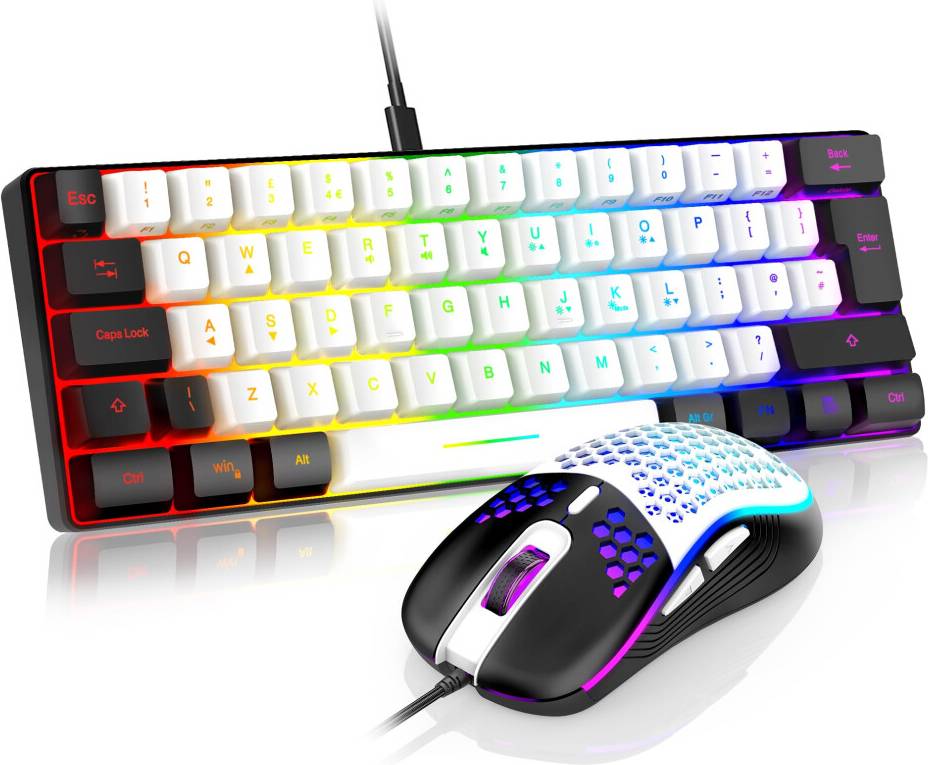 RedThunder Layout Ultra Compact Backlit Mini Gaming Keyboard