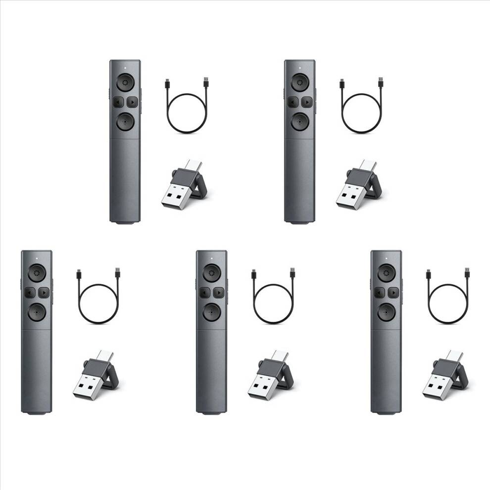 5X 2-In-1 USB Type C Presentation Clicker