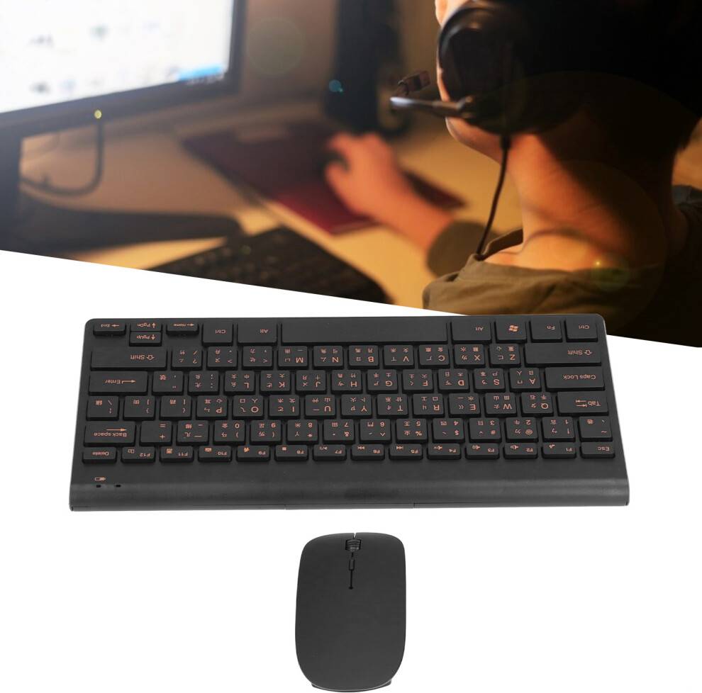78 Keys 2.4G Wireless Keyboard Mouse Set