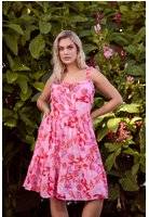 Yours Mixed Shell Mini Dress - Pink