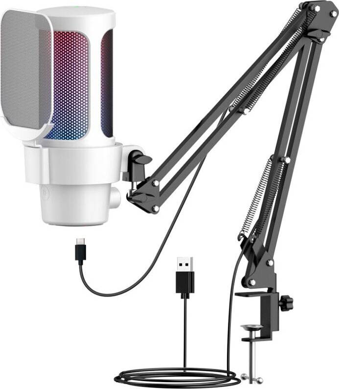 Kit Microfono Da Gioco Usb Rgb