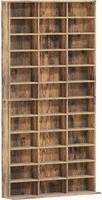 Cd storage Homcom CD Storage Unit Adjustable Shelves Rustic Brown