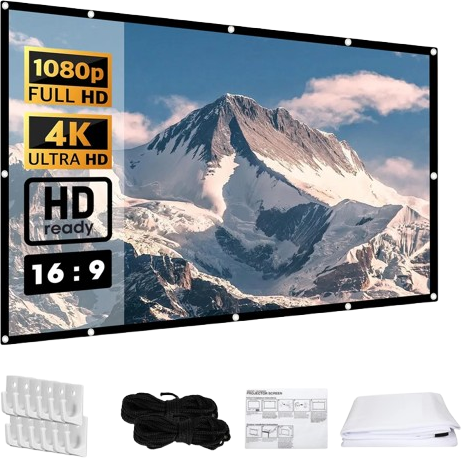 120 in projector screen Home Collection Portable Projector Screen 100 120 Inch