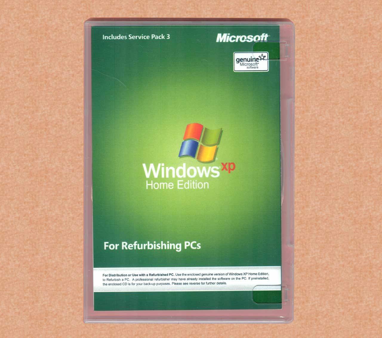 Microsoft Windows Xp Home Edition Sp3 Rfb Cd Disc