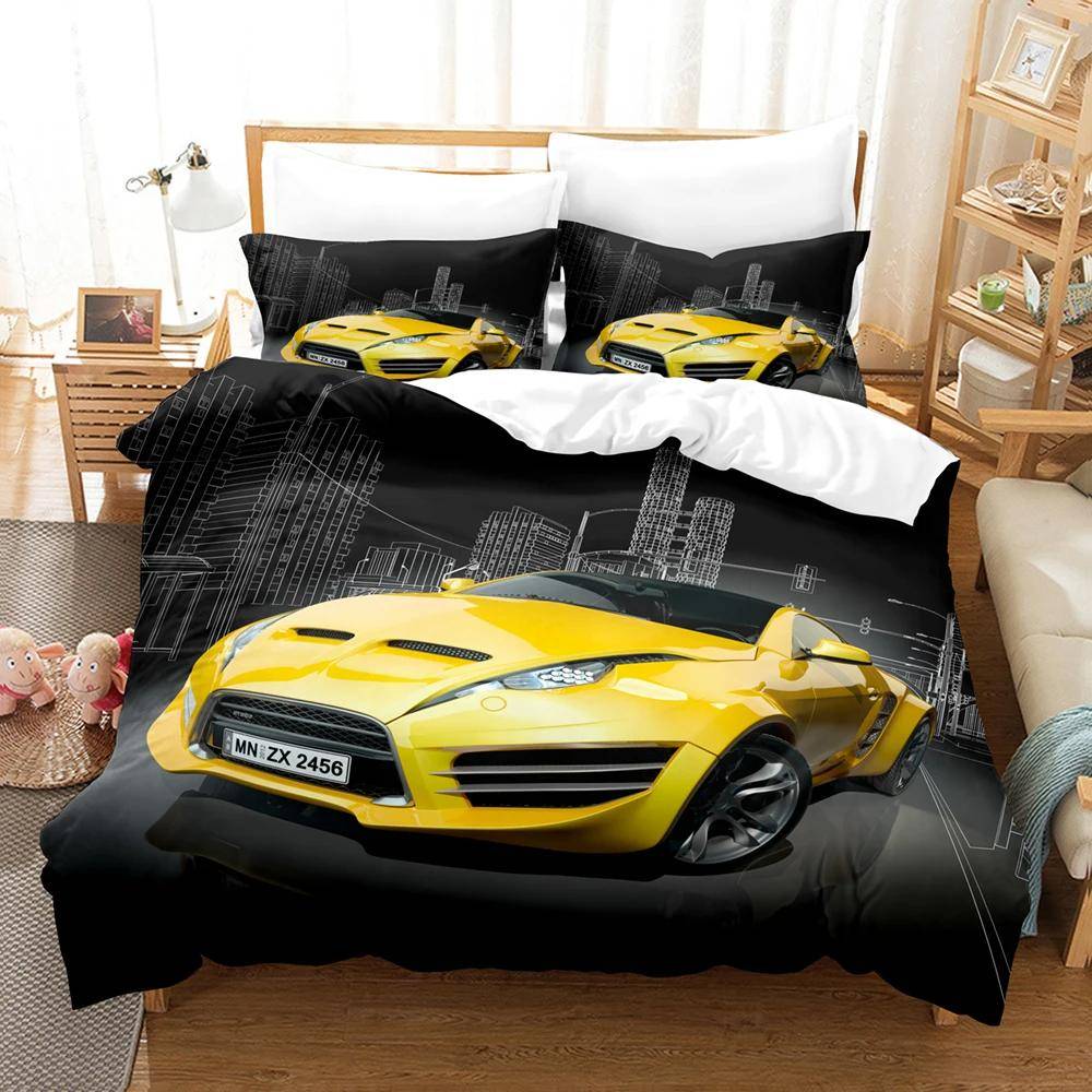 Formula Racing Car Bedding Set 3pcs