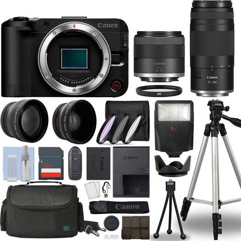 Canon eos r50 kit Canon Eos R50 V Mirrorless Camera 4 Lens Kit