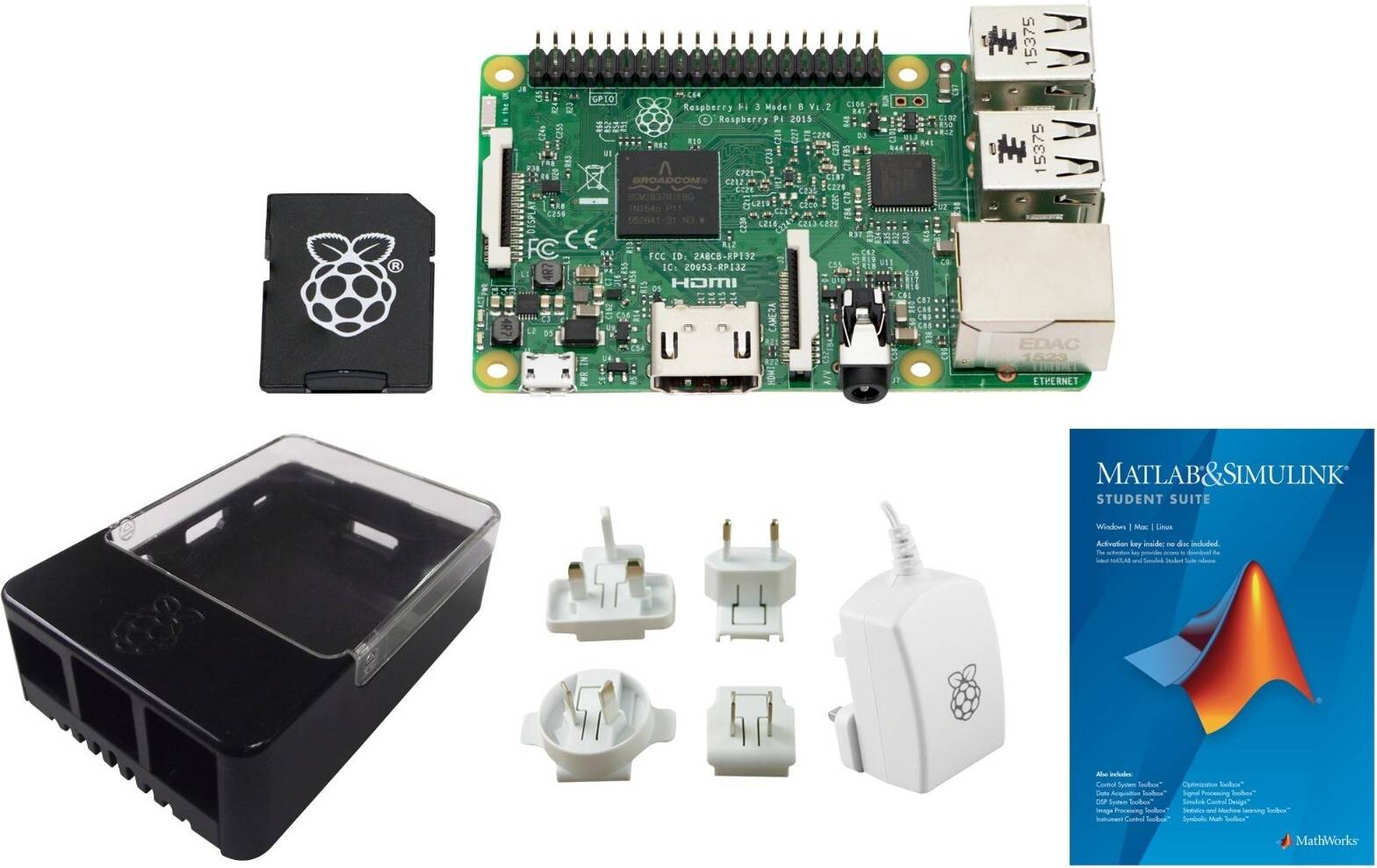 Raspberry Pi 3 Mathworks Learn Starter Kit