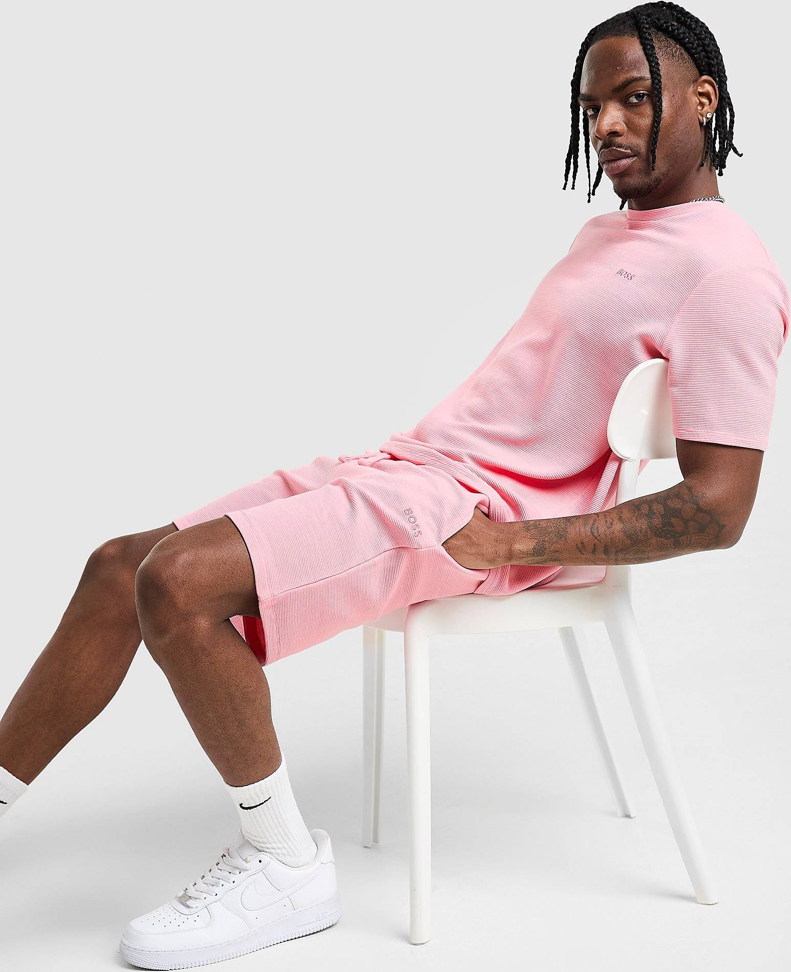 BOSS Ribbed Shorts - Pink
