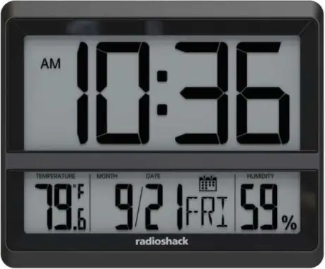 Digital clock RadioShack Digital Clock with Indoor Temperature Humidity