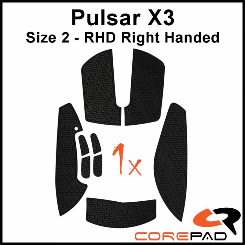Corepad Soft Grips Pulsar X3 RHD Sort