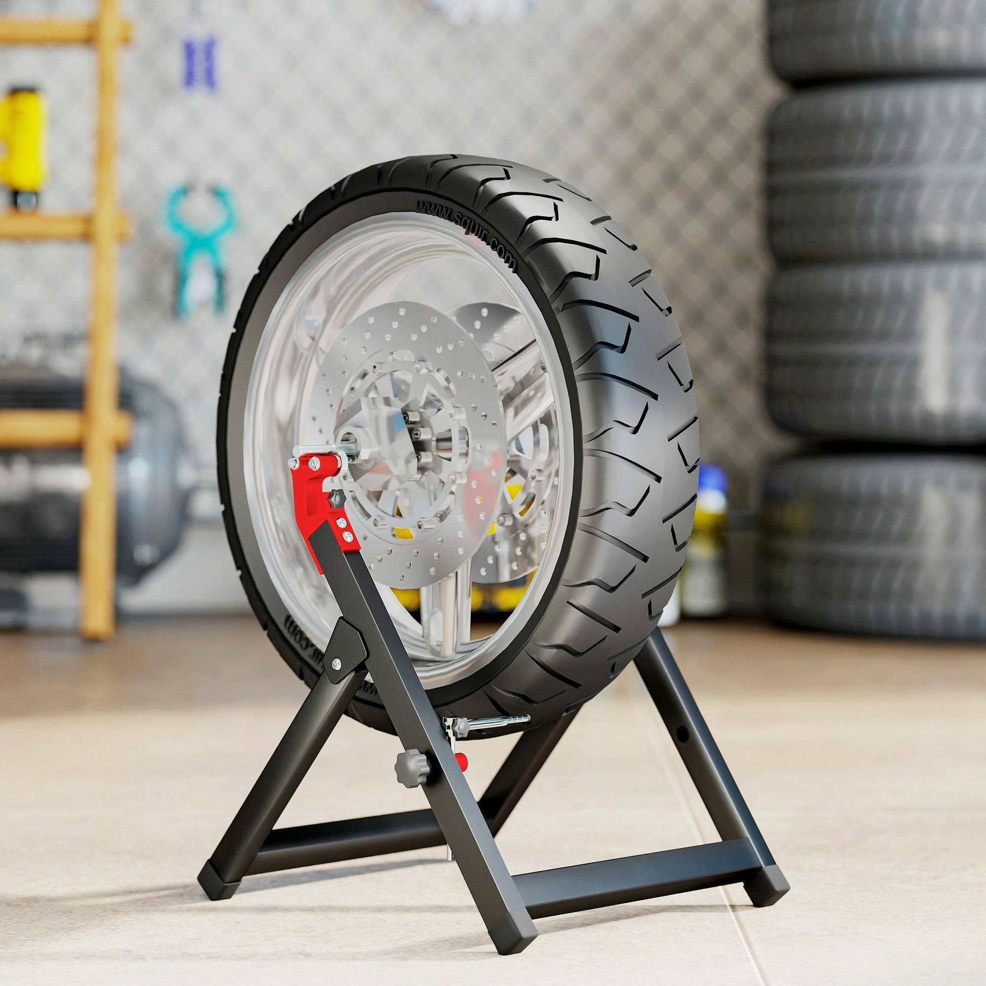 Homcom Steel Motorcycle Wheel Balancer Truing Stand