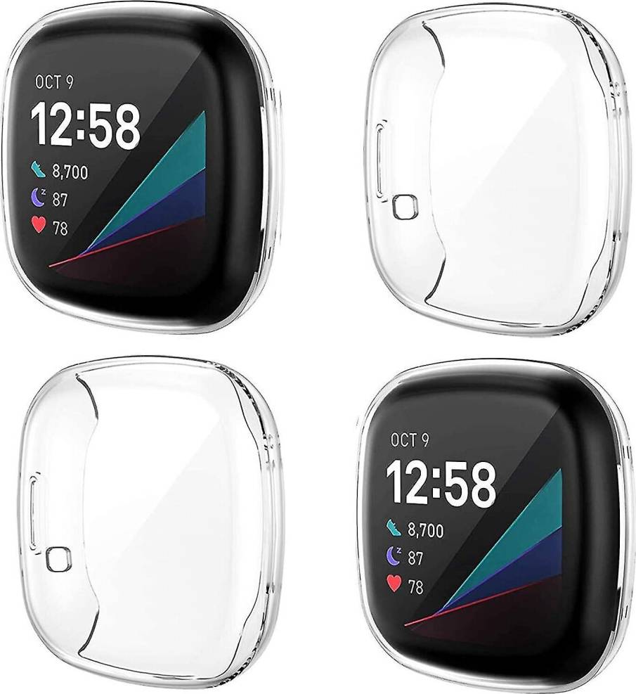 Wejoy 4-Pack Screen Protector Case Fitbit Sense Versa 3