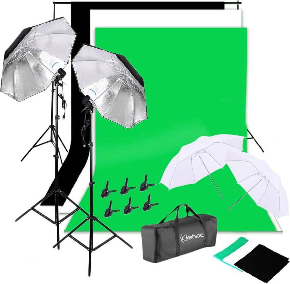 Photo backdrop stand Winado Photo Studio Lighting Umbrellas Camera Light Backdrop Kit