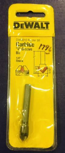 Dewalt router Dewalt Carbide V Groove Bit DW6610 Router