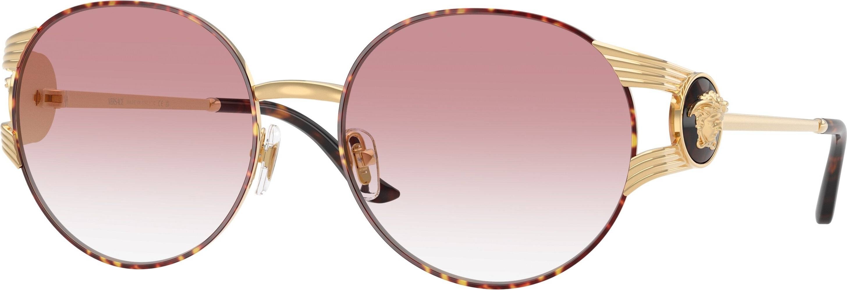 Versace VE2303 Solbriller Metal Guld Rosa Rund