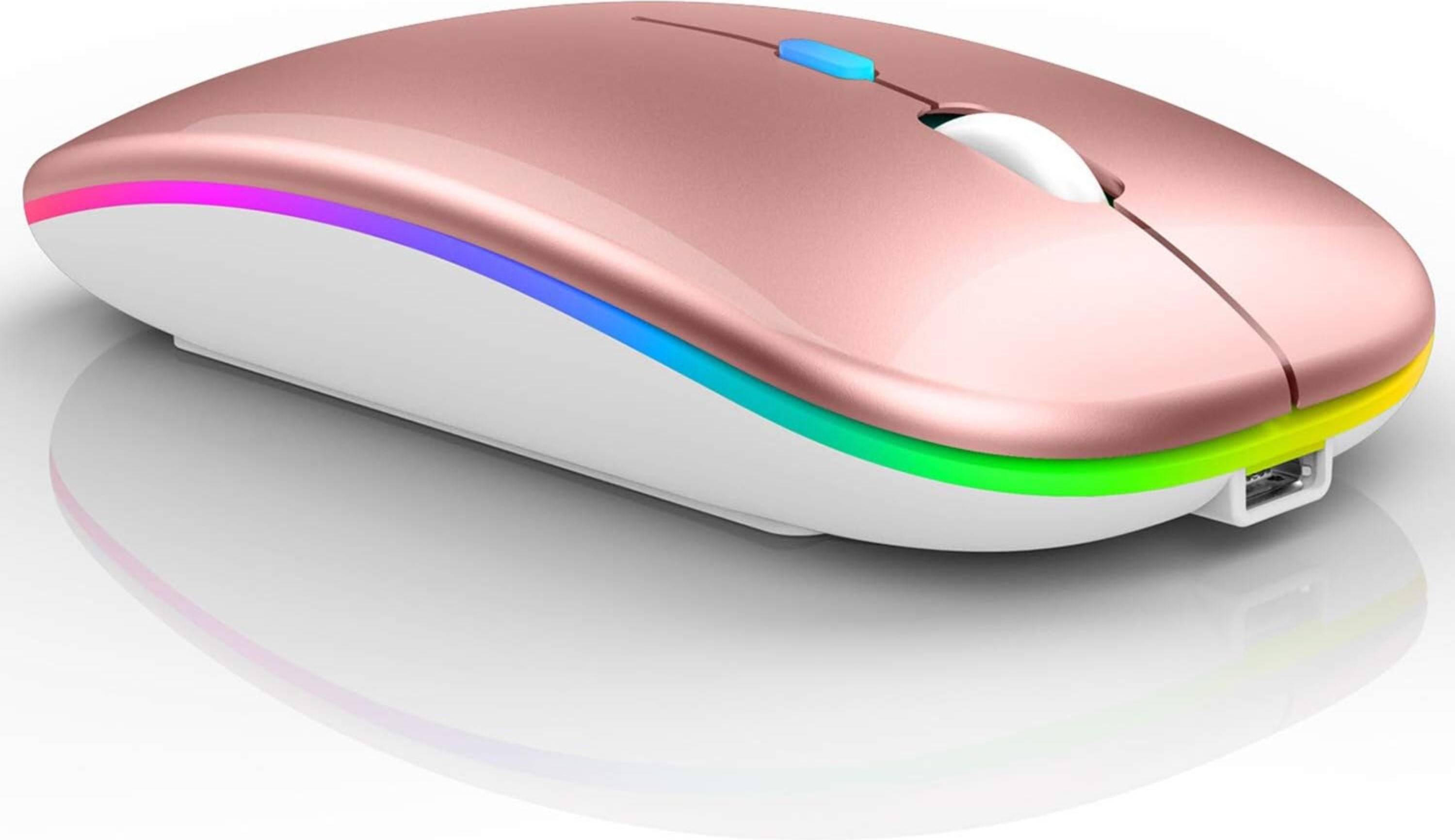 Wireless RGB Mouse Silent Rechargeable LED