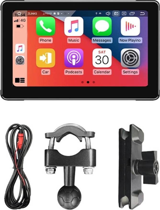 7-Inch Motorcycle Navigation Screen Portable Monitor IPX8 Waterproof
