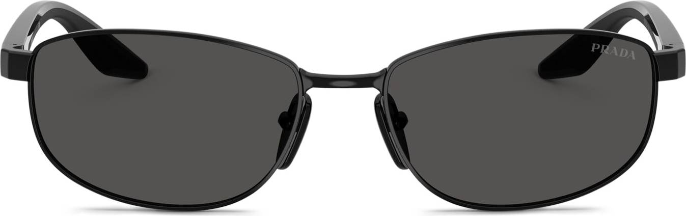 Prada Linea Rossa Mand Solbriller Metal Sort Rund