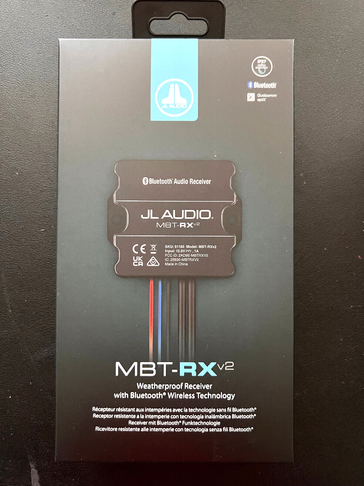 Bluetooth audio receiver JL Audio MBT-RXV2 Bluetooth Receiver