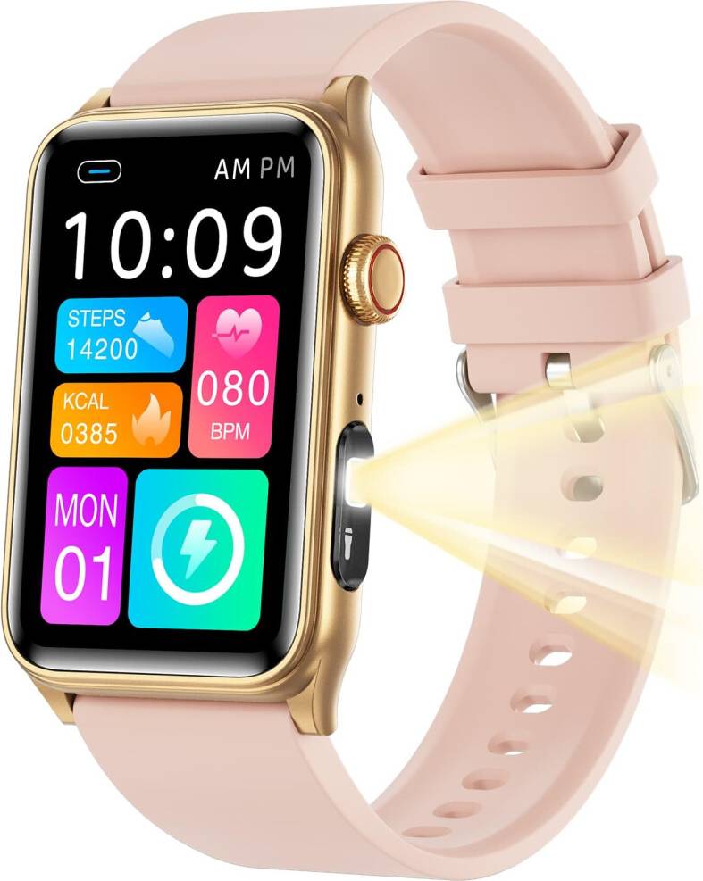 Fitness Tracker Smart Watch LED Flashlight