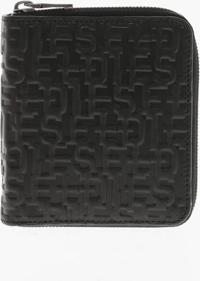 Diesel Leather Wallet All-Over Embossed Logo