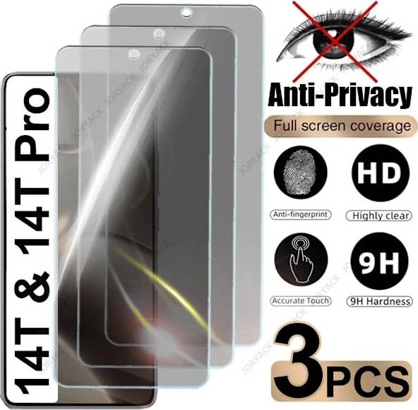 3-Pack Privacy Tempered Glass Screen Protector