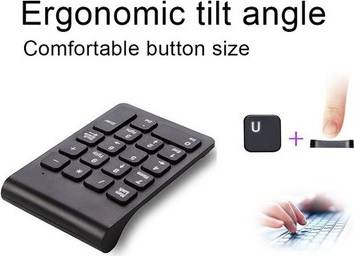 Black Mini Wireless Numeric Keyboard