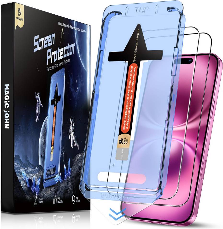 Magic John Tempered Glass Screen Protector 2 Pack