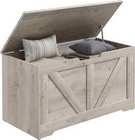 Homcom 100L Home Storage Box - White Wood Storage Box