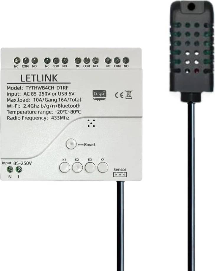 Smart WiFi Relay Switch 4 Channel