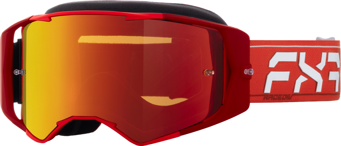 FXR Factory Ride Logo Motocross Goggles - Red Man, Unisex