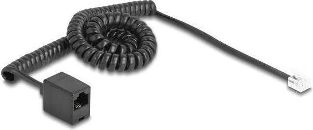 DeLock Telefonkabel Spiralkabel RJ11 Stecker RJ45 3m