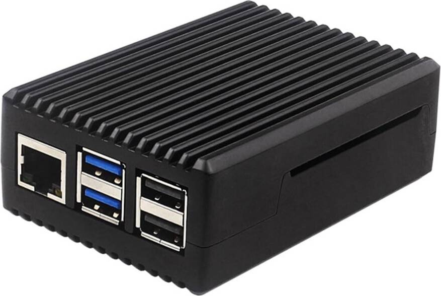 Striped Aluminum Case For Raspberry Pi5