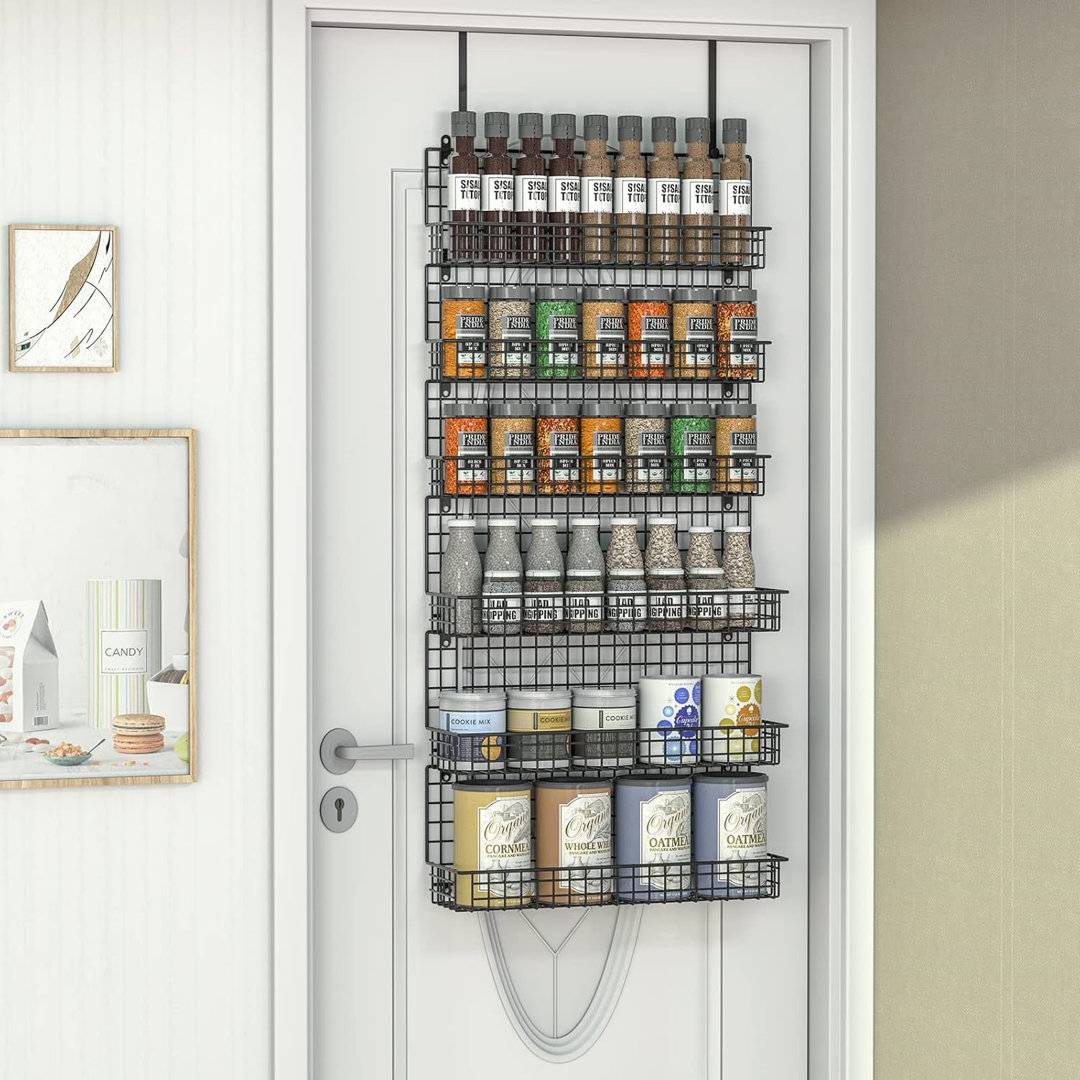 Belfry Kitchen 6-Tier Spice Rack With Door Hook