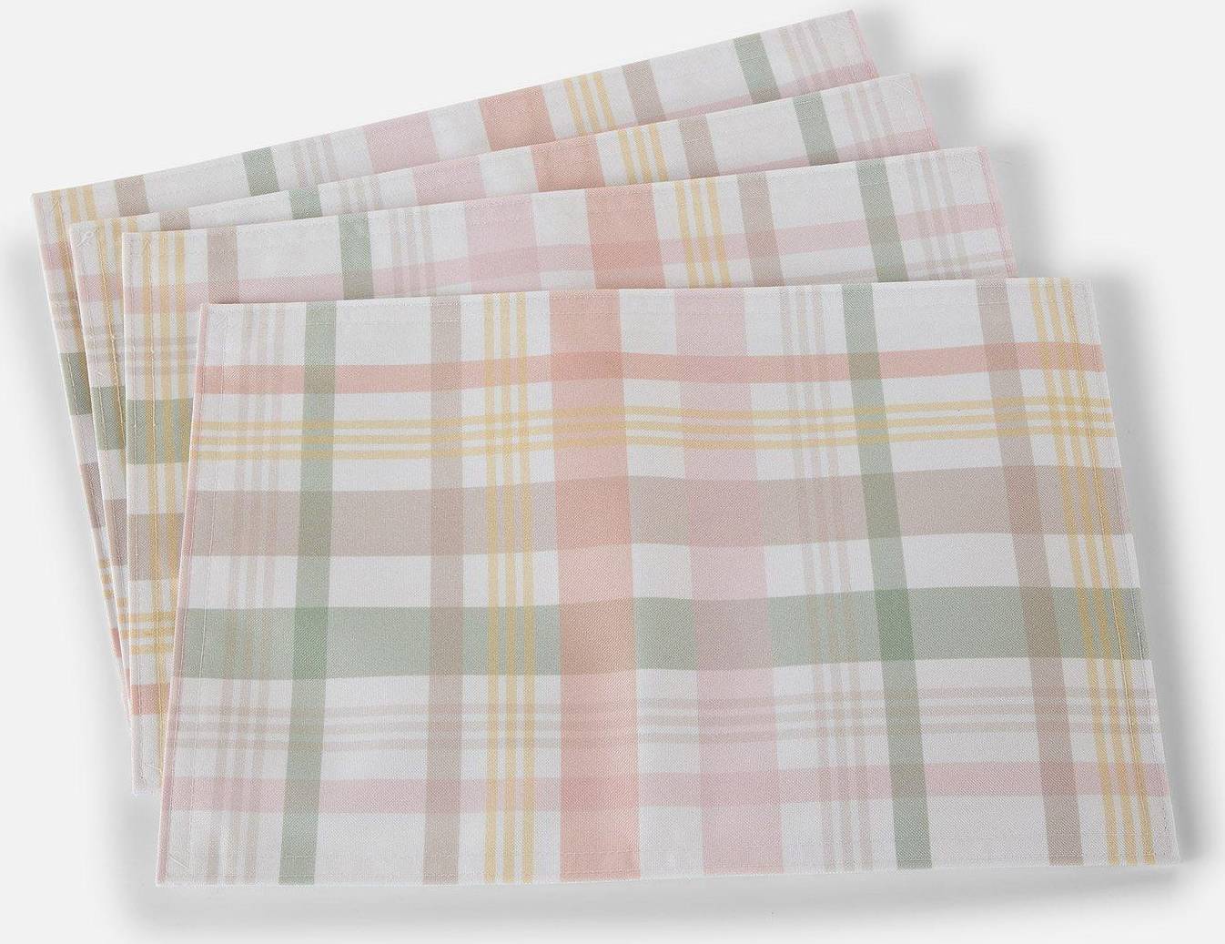 Bonprix Med Rutor 4-Pack Bordstablett Rosa
