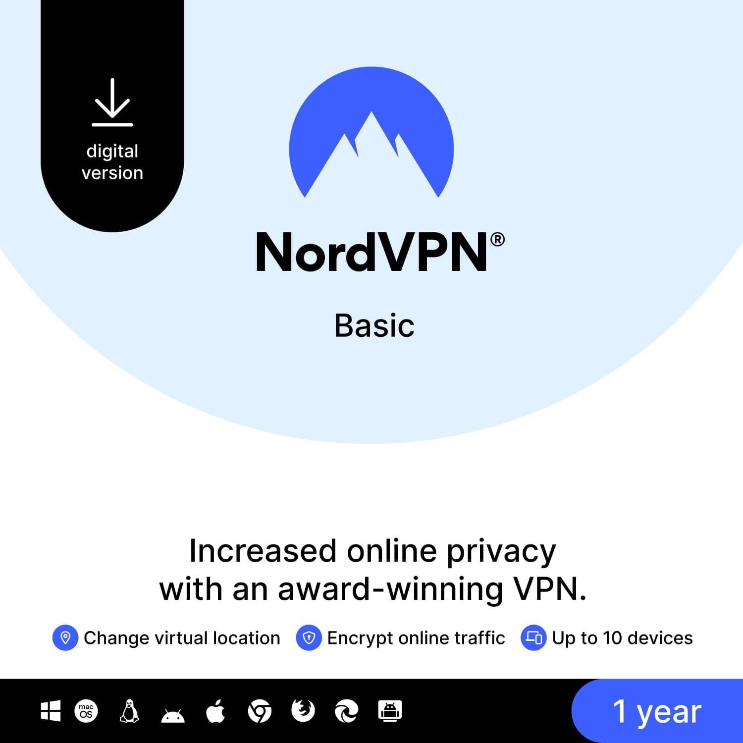 Vpn NordVPN Basic VPN Service - 10 Devices