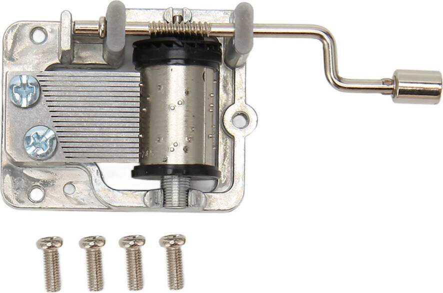 Music Box Movement 18 Note Hand Crank Alloy Kit