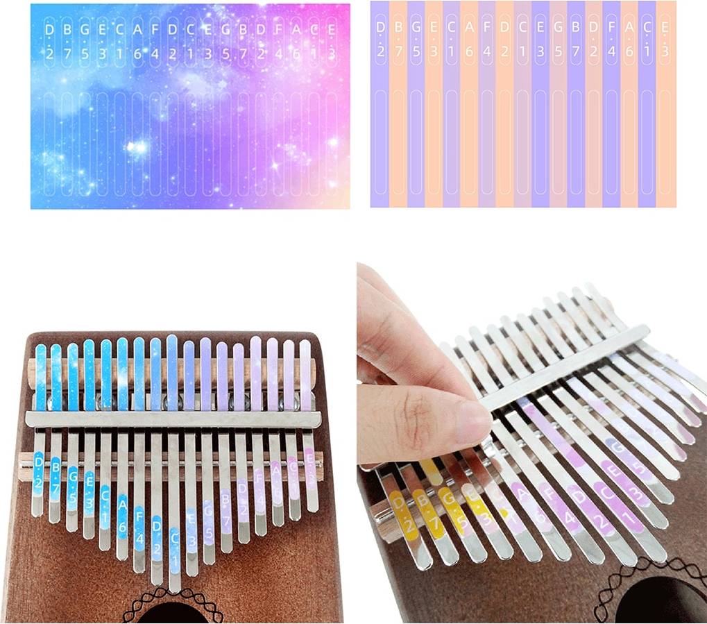 Kalimba Kalimba Scale 17 Key Sticker