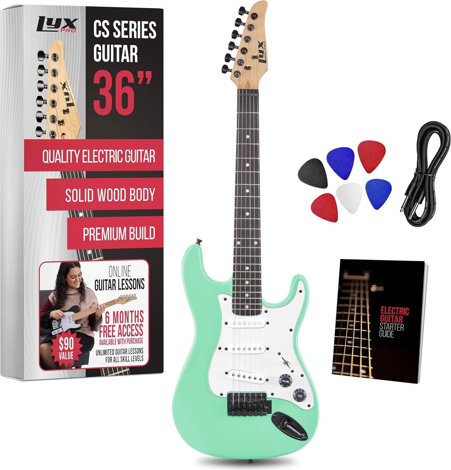 Lyxpro CS 36 Inch Beginner Electric Guitar Kit