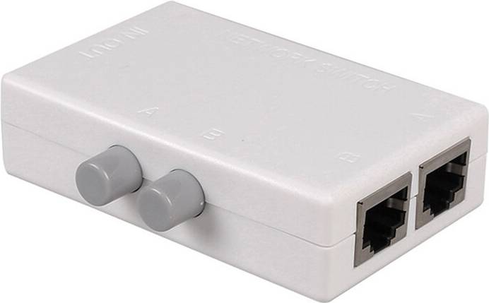 Tlily RJ45 Splitter Selector Switch 2 Ports