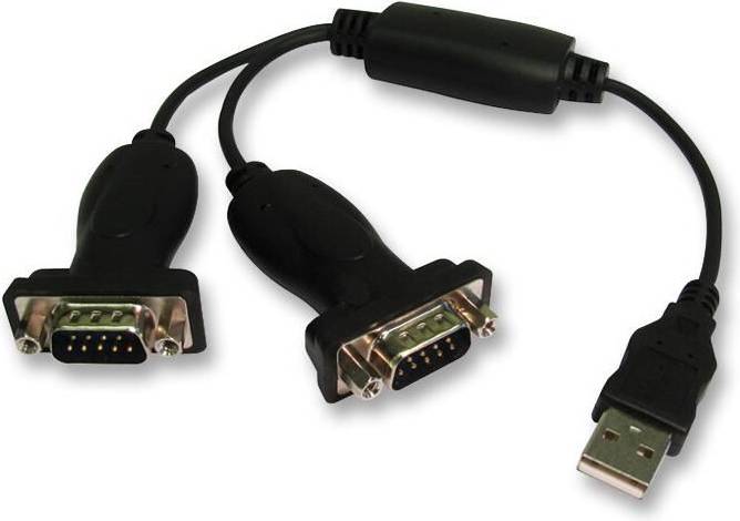 Pro Signal USB to 2x 9-Pin Serial Adaptor Male
